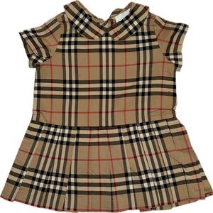 Burberry Kids Checked Pleated Dress
